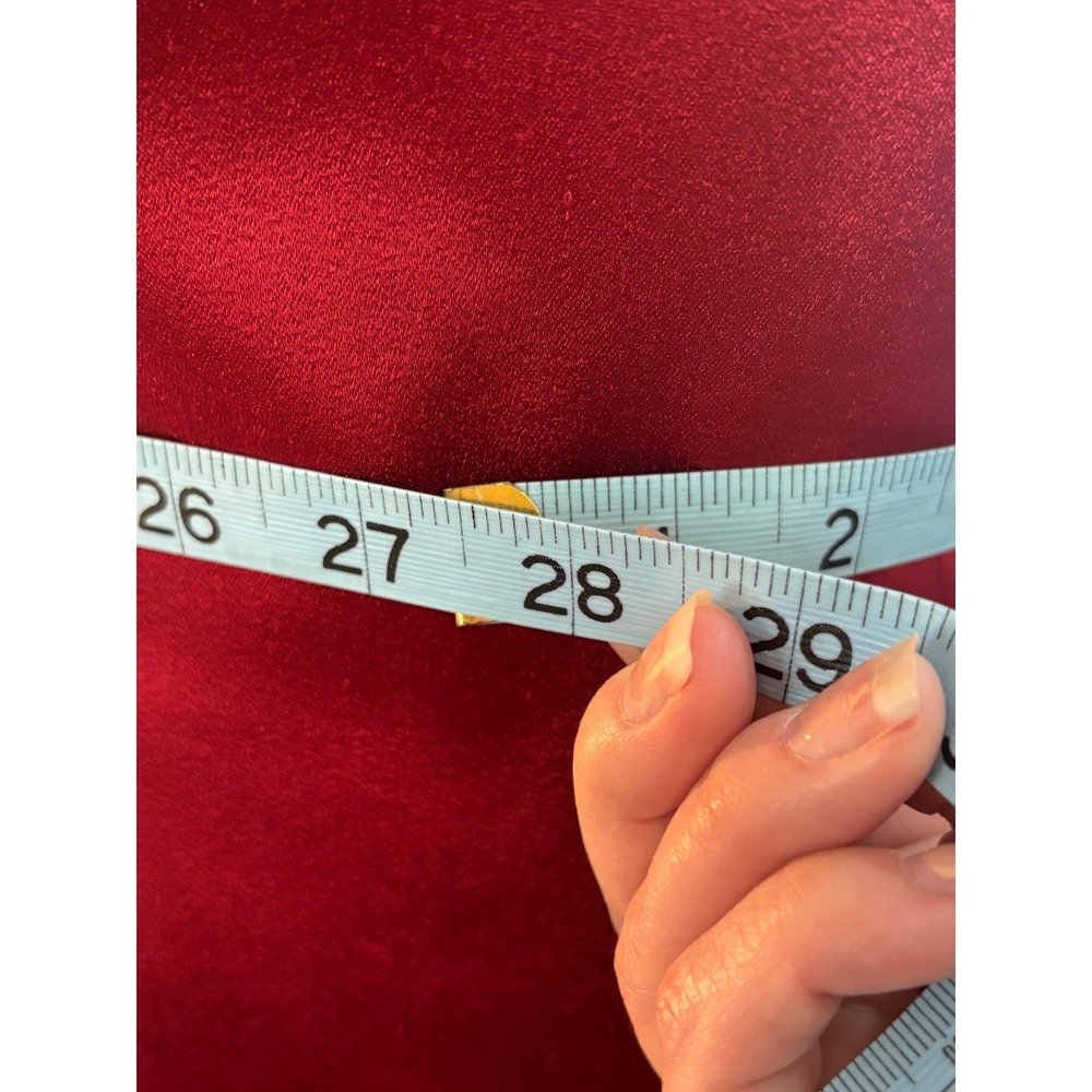 Alice + Olivia Ruby Red Satin Strapless High-Low Ruffle Gown Dress Size‎ 4 - Picture 14 of 16